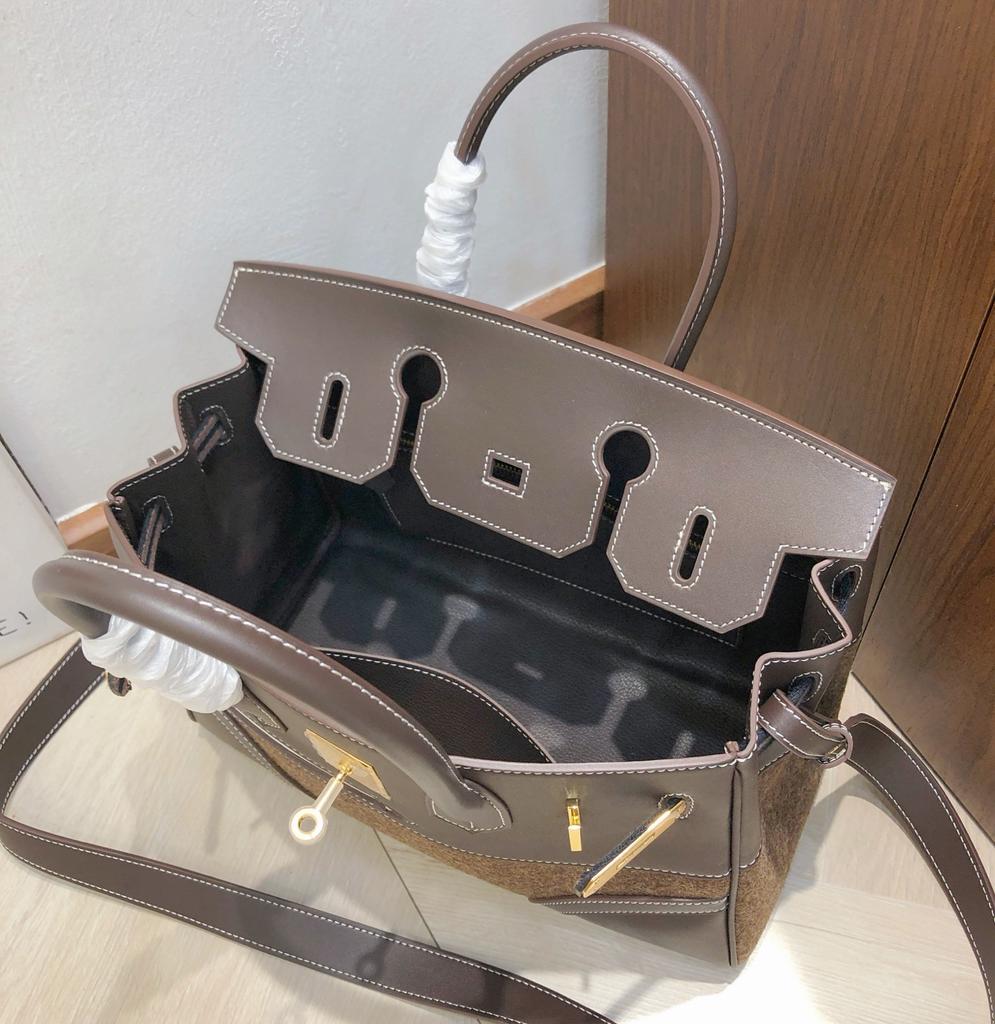 Wysokiej jakości torba filcowa ze skóry bydlęcej wierzchniej warstwy swift skórzana torebka na ramię crossbody vintage damska torba