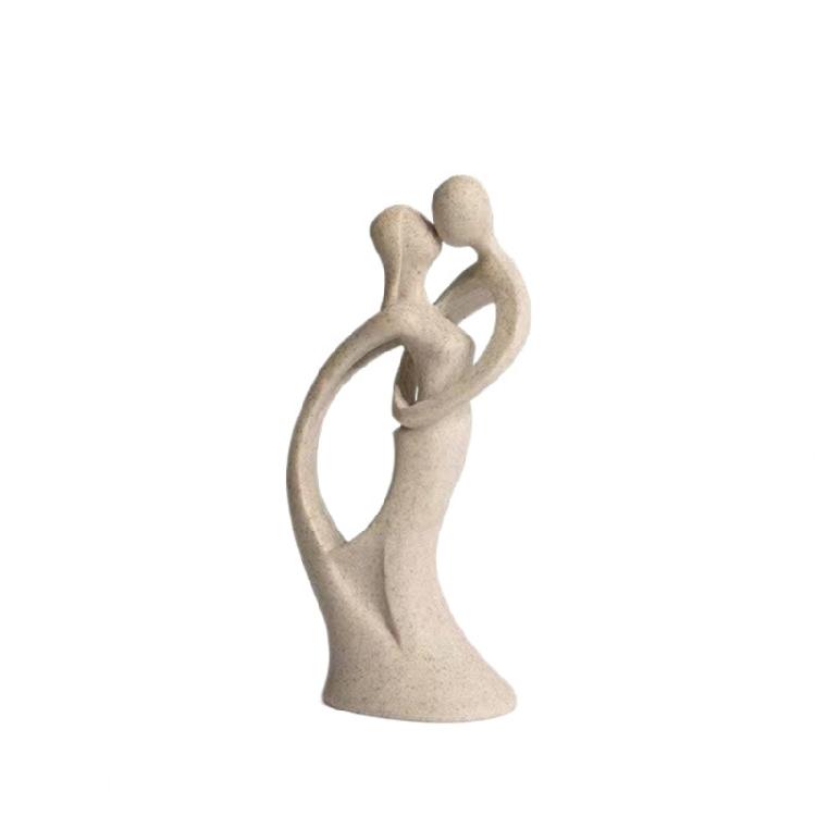 Couple Sculpture,Modern Abstract Resin Kissings Lovers Statue Ornament for Living Room Coffee Table Shelf Accent Decors