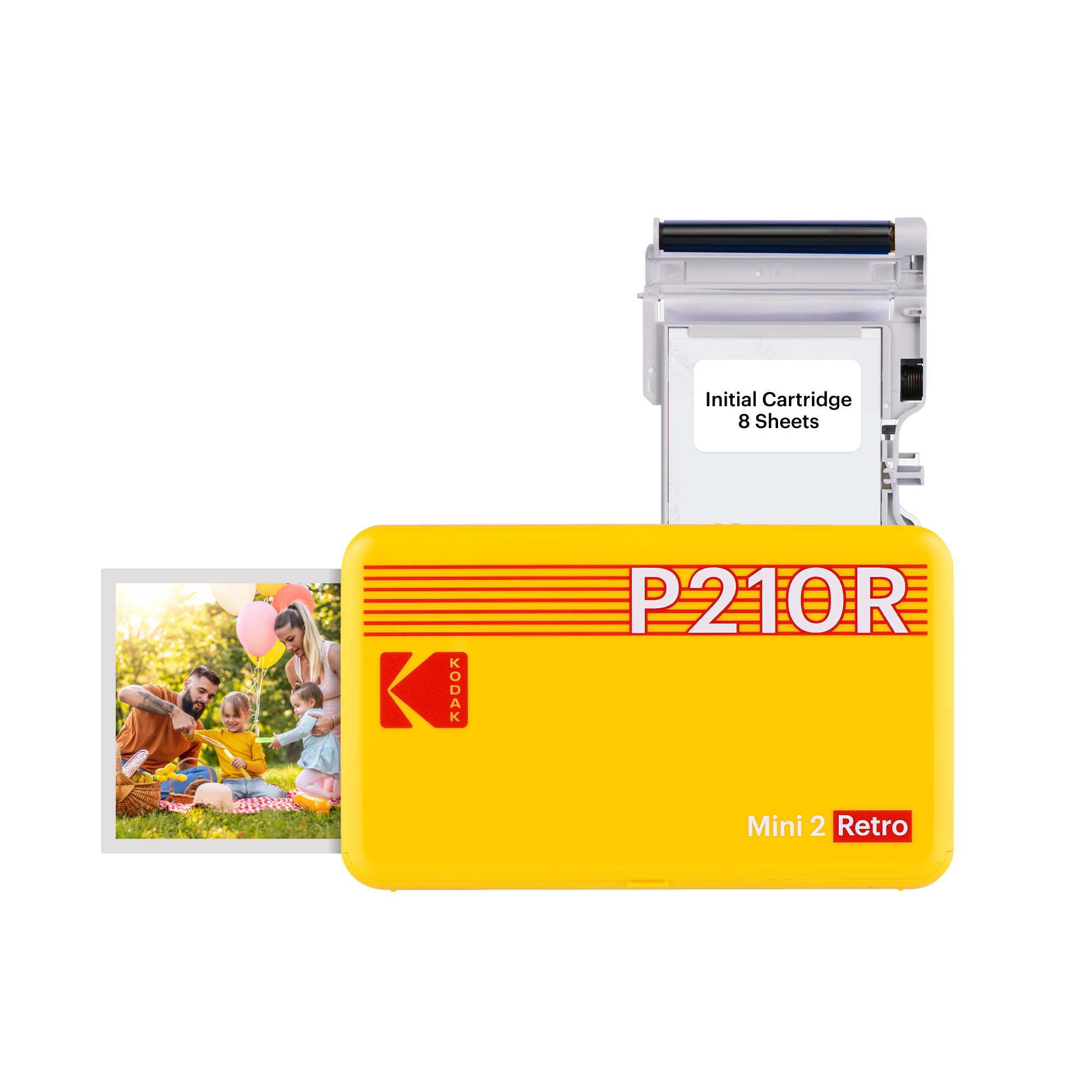 

Kodak Mini 2 Retro 4PASS Принтер для смартфонів 8 Принтер Жовтий Принтер/миттєвий принтер/Instax (5,3х8,6 см) + Одиниці, жовтий