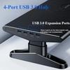 Eary Computer Monitor Stand Riser Height Adjustable With 4-Port USB 3.0 Type-C for Laptop Office Desk Accessories Phone Holder