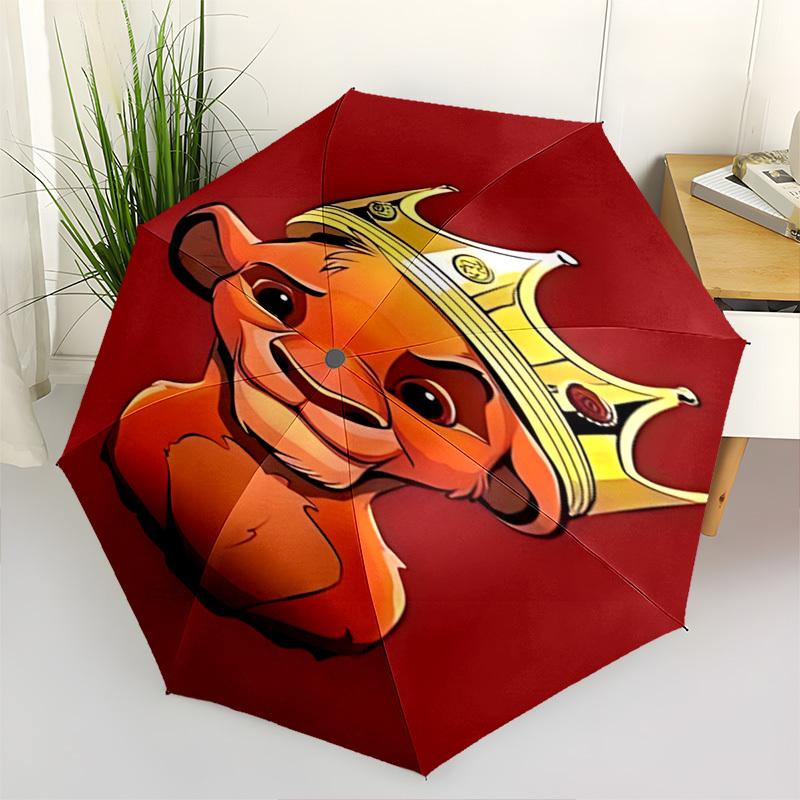 

Lion King, Simba Themed Automatic Opening and Closing Umbrella, Brightly Colored 8-rib Portable Umbrella, Suitable for Men and Women, A Perfect Gift f