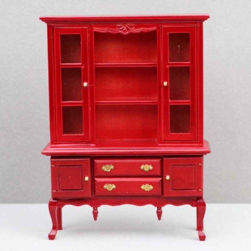 Doll House Enthusiast Miniature Cabinet 1/12 Doll House Furniture Bookcase with Openable Drawers Doll House Accessories