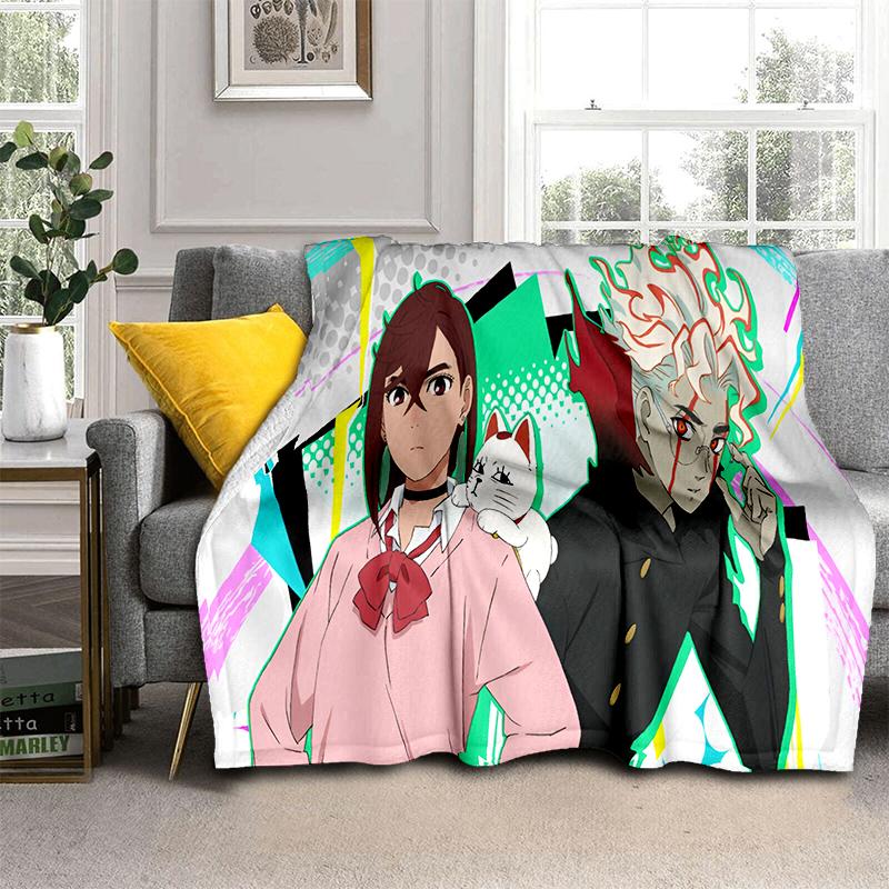 3D DAN DA DAN Anime Cartoon Blanket,Soft Throw Blanket for Home Bedroom Bed Sofa Picnic Travel Office Cover Kids Gift