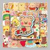50PCS Cute Bear & Animal Stickers: Waterproof, Graffiti-style for Suitcases, Tablets, and More