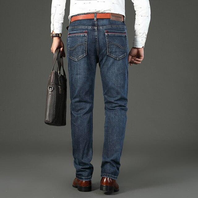 18 Colors Men 'S Jeans Classic Style Business Casual Advanced Stretch Regular Fit Denim Trousers Grey Blue Pants Male