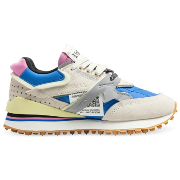 Li Ning 001 Laufschuhe Damen Niedrig geschnitten Weiß/Grau/Blau AGCP382-6