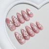 Cat's Eye Shining Star  Bow Shining Sweet Nail Art 24 Pieces