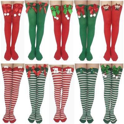 Schleifen Bekleidungszubehör Kniestrümpfe Weihnachtsstrümpfe Lange Röhre