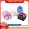 Rose Flower Jewelry Storage Box - Macaron Color Ring & Necklace Curved Drawer Box
