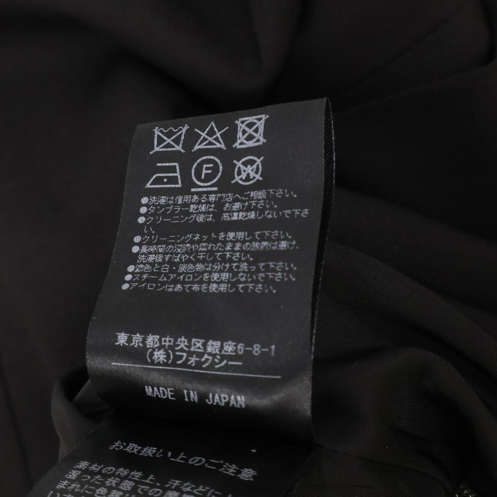 FOXEY Black 40158 Pleated Crystal Pants Bottoms 38 blackUsed