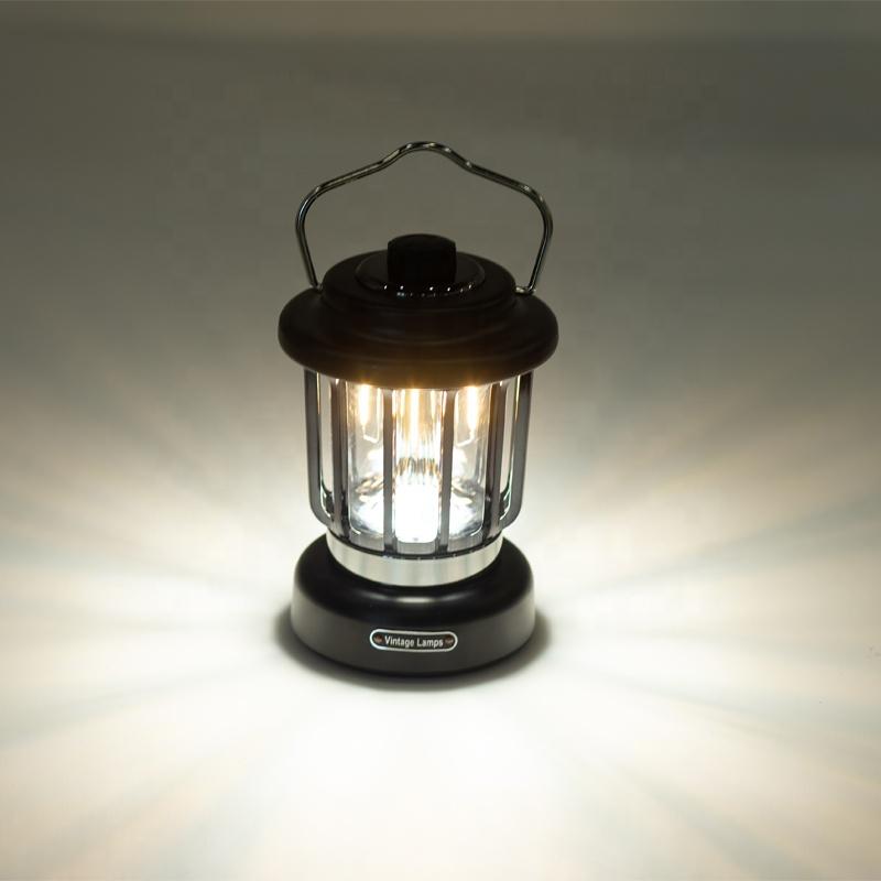 Rechargeable Metal Retro Camping Lantern Emergency Camping Lamp