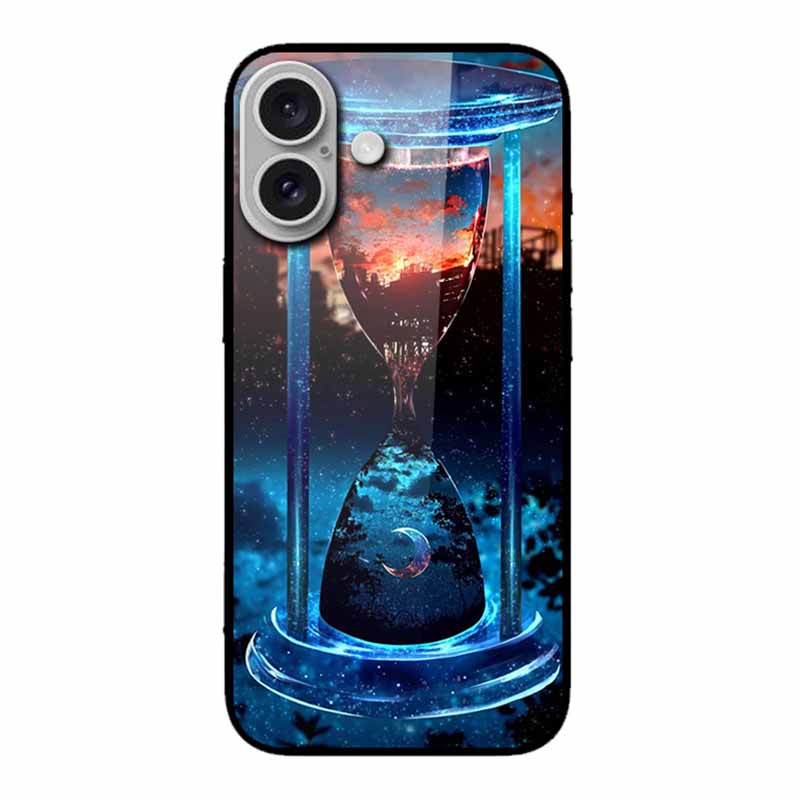 Glass Case For iphone 16 Plus 16Plus Coque Tempered Glass Hard Back Cover For iphone 16 Plus Phone Case Soft TPU Black Bumper
