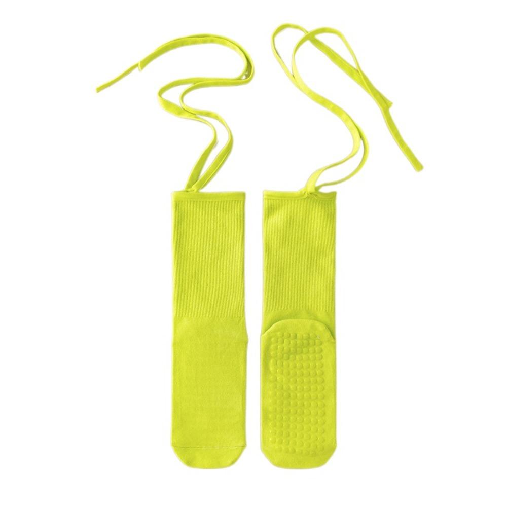 Lace-up Yoga Socks Candy Color Mid-calf Socks New Dance Socks  Women