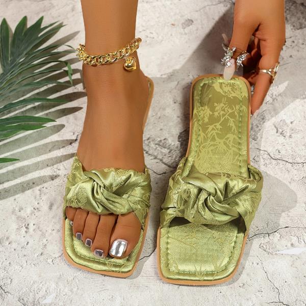 Fashion Low Fabric Hoof Heels Rubber PU Sewing Cotton Low Fabric Hoof Heels Sewing Rubber PU