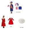 Us Colonial Child Dress With Polyester Fabric For Stage Performance And Costume Events