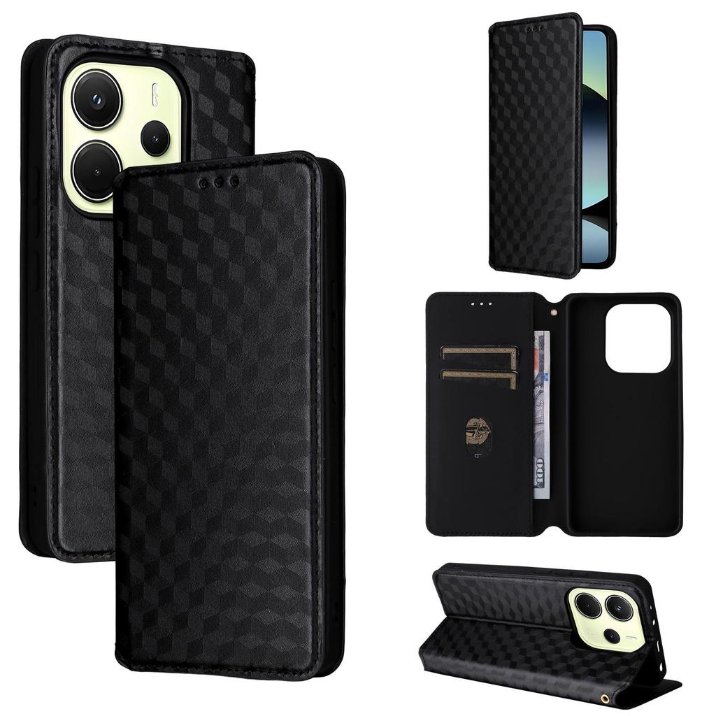 Leather Flip Cover For Xiaomi Redmi Note 14 4G Leather Case Shockproof Wallet Shockproof Bumper Covers