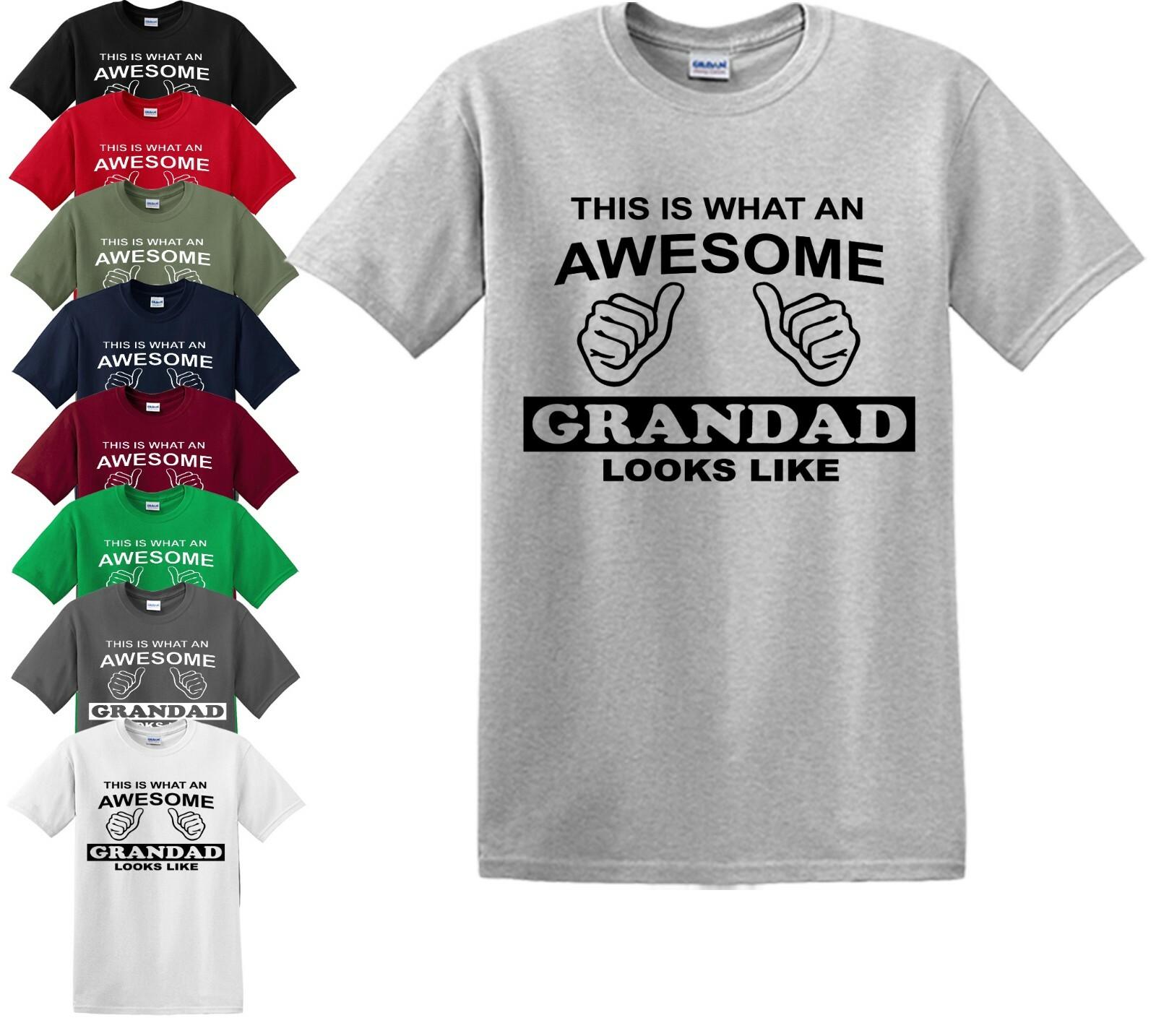 AWESOME GRANDAD T Shirt Mens Womens Tees Top Funny gift Present Fathers day Dad Daddy Father S-5XL S