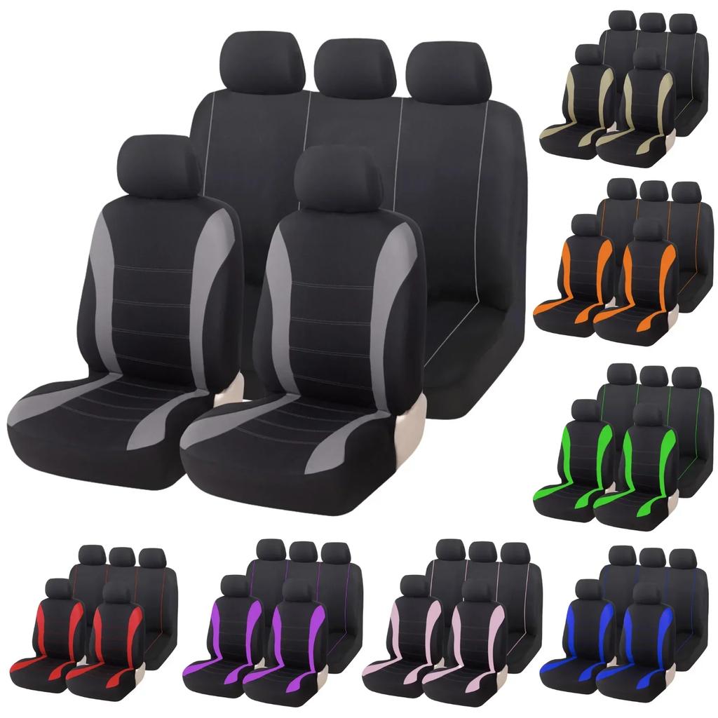Four Season Universal Car  Front/Rear Seat Cover Polyester Fabric Protect Seat Covers Safe Truck Van SUV Seat Protecto Accessory