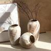 Retro Chinese Wabi-Sabi Ceramic Vase: High-End Decorative Pottery for Elegant Flower Arrangements In Living Rooms