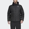 Adidas Winddichte Warme Gestreifte Kapuzenjacke Baumwollmantel Winter Herren Oberbekleidung Schwarz GH7374