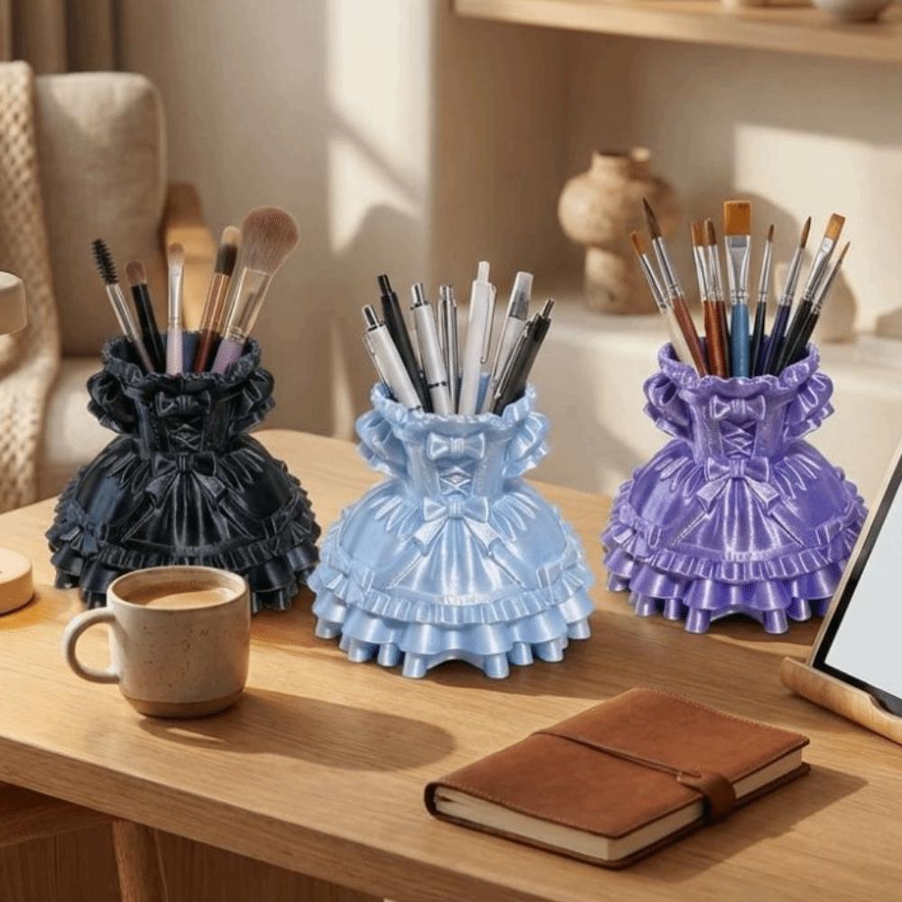 Large Capacity Pen Holder Cute Style Makeup Brush Holder Durable Jewelry Storage Box Bedroom