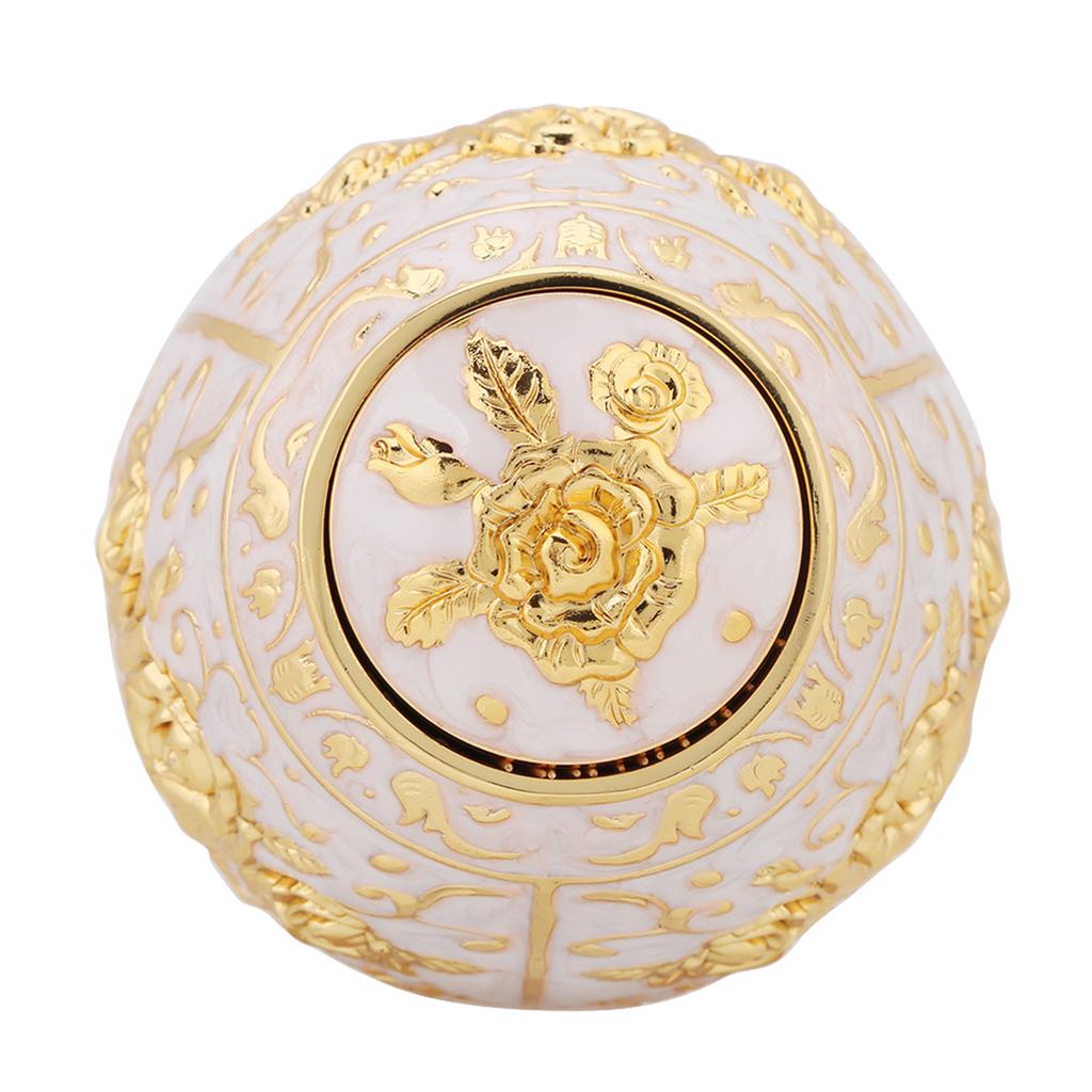 1pc Metal Zinc Alloy Toothpick Holder Flower Pattern Hand Press Toothpick Dispenser