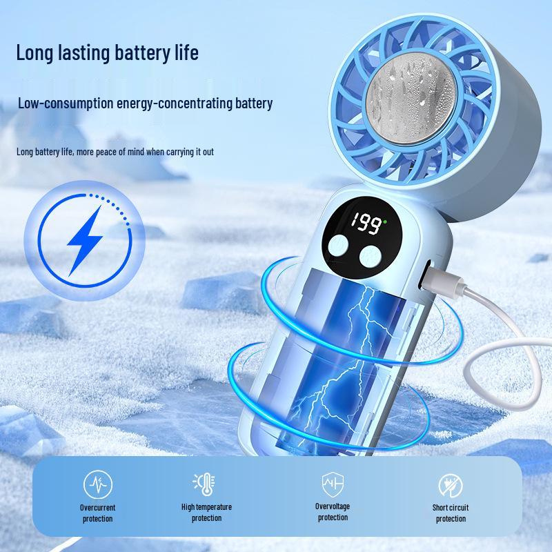 Yanxuan Portable Silent Mini Fan with Long Battery Life and USB Charging, Includes Cooling Ice Pack