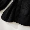 Elegant Floral Jacquard Mulberry Silk Round Neck Top