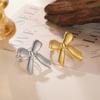 My Shape Bowknot Ring for Women Gold Color Bow Rings Stainless Steel Finger Rings Adjustable Size Delicate Jewelry Wholesale
