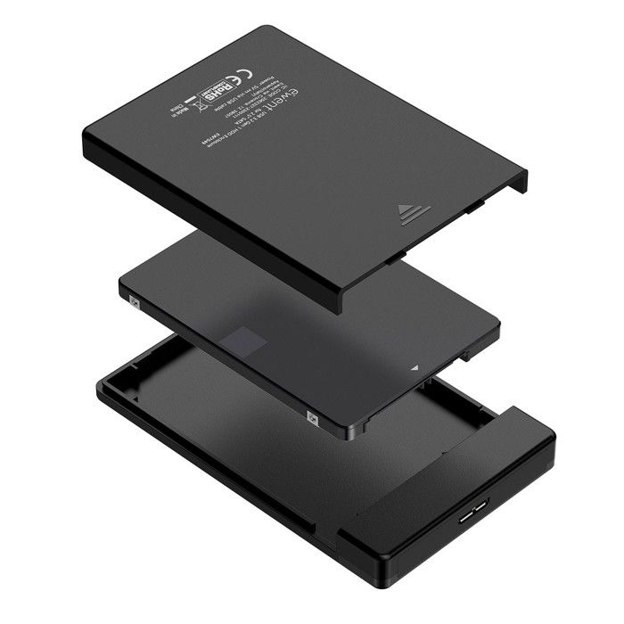 Ewent Boîtier Externe 2.5" USB 3.2 Gen 1 (USB 3.0) SATA HDD/SSD EW7049 Noir
