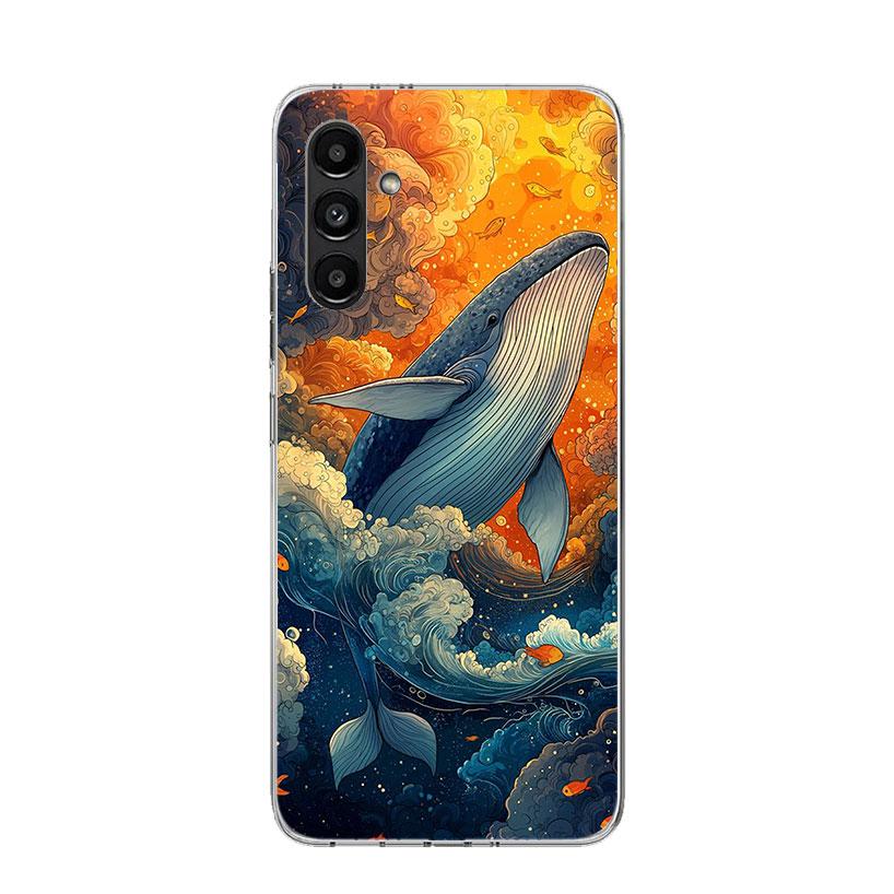 Humpback Whale Sea Giant Phone Case For Samsung Galaxy A17 A16 A14 A15 A13 A57 A56 A54 A55 A53 A37 A36 A34 A35 A33 A26 A24 A25 A