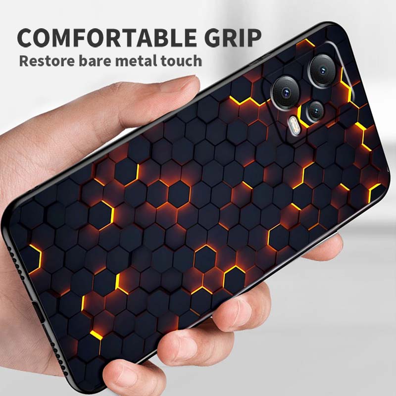 Technology Art Illustration Phone Case For Xiaomi Redmi Note 15 14 13 12 12S 11E 11 11S Pro Plus 4G 5G Black Soft TPU