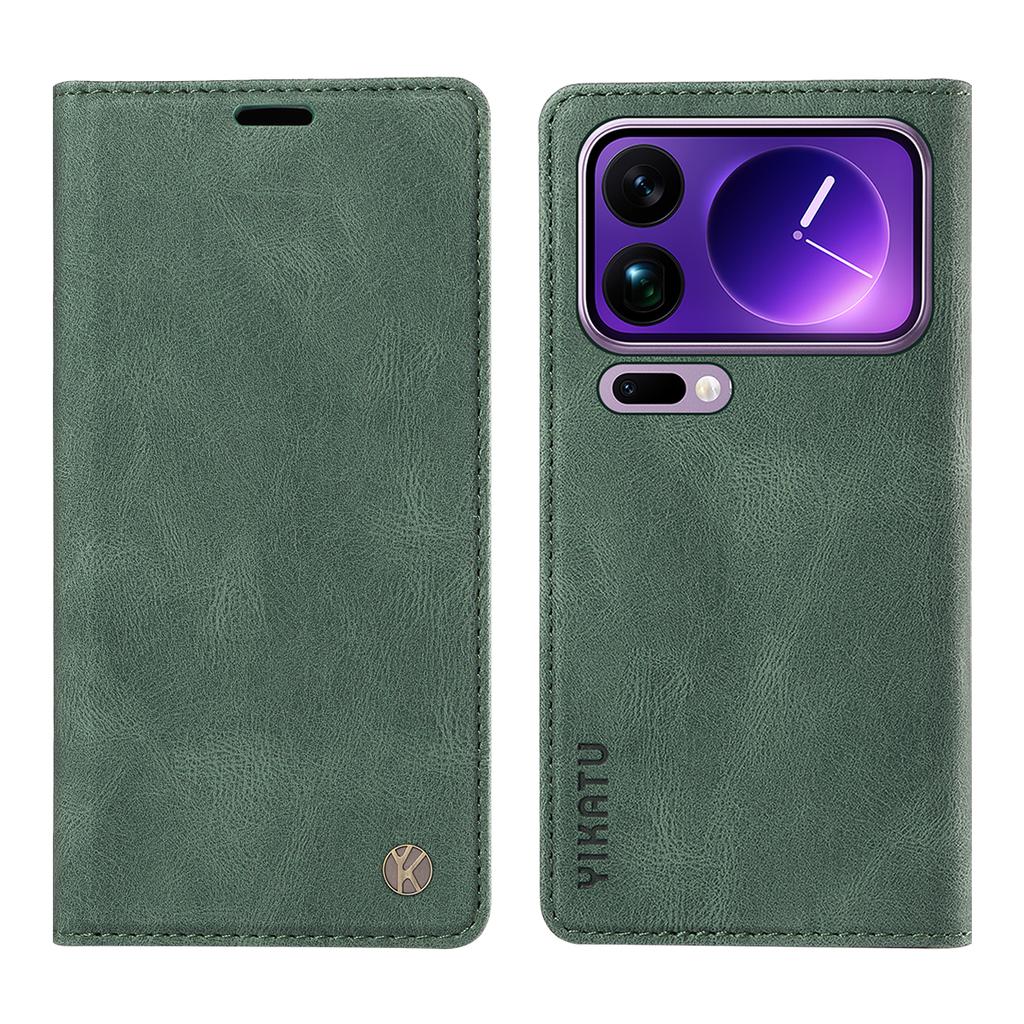 For Xiaomi 17 Pro Max Leather Cover YIKATU YK-004 Skin-Touch Wallet Phone Cases