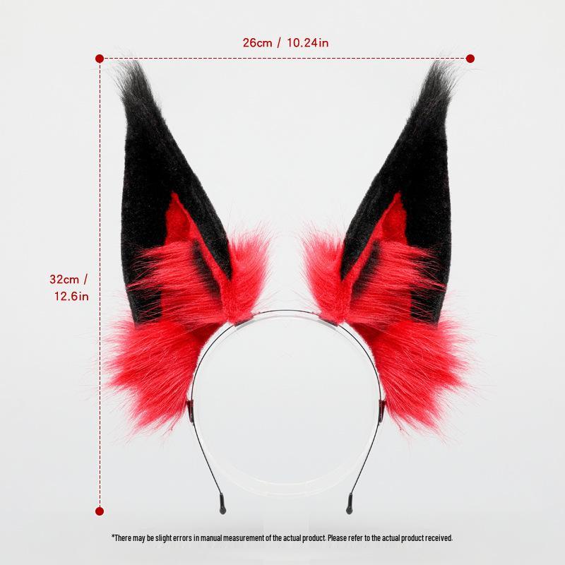 Plush Fox Demon Ears Headband - Cosplay & Performance Accessory