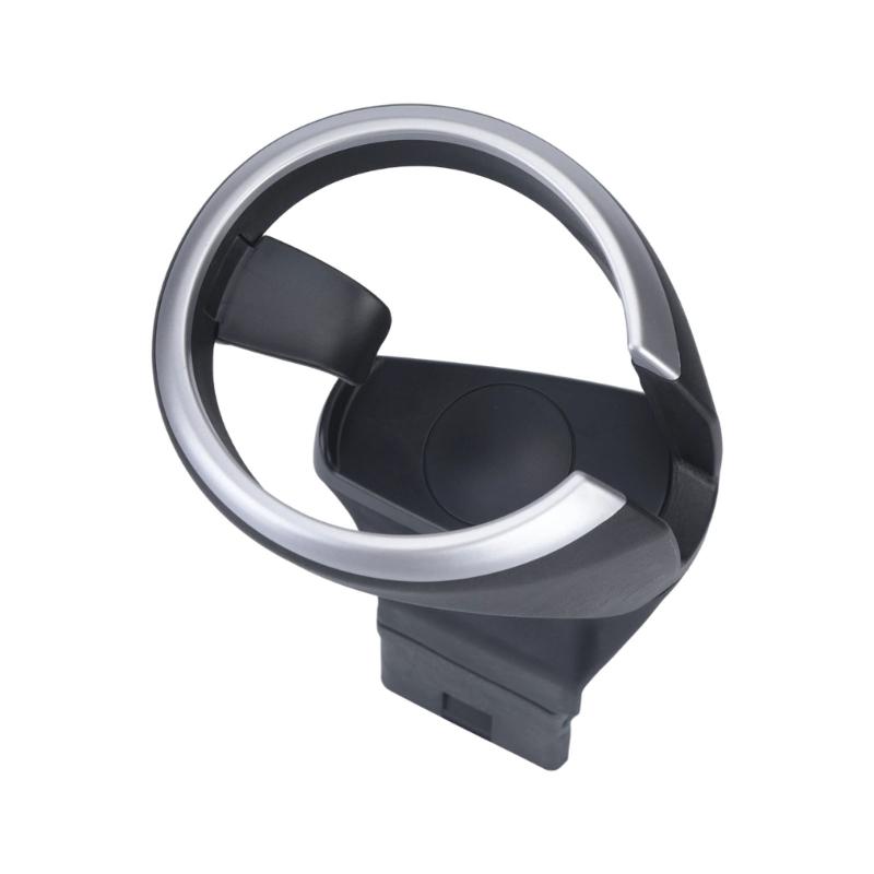 ABS Center Console Drink Cup Insert for E81 E82 E87 E88 E90 E91 E92 E93 and X1 E84, 51160443082 51169144632 Black Silver Interior Cabin Part