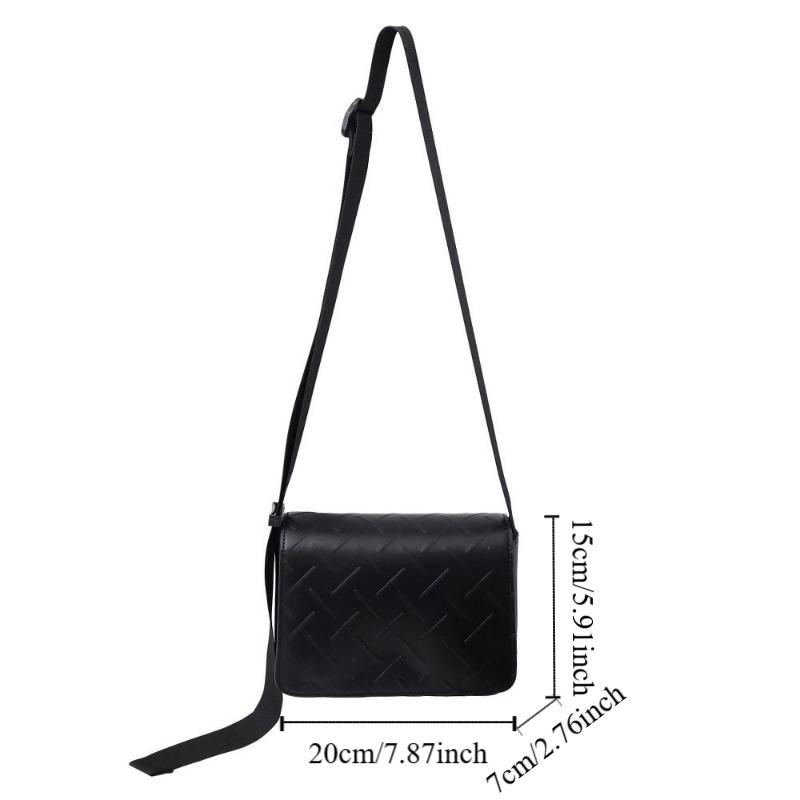 Solid Color Men's Crossbody Bag Harajuku Messenger Bag Portable Men's Shoulder Bag Male