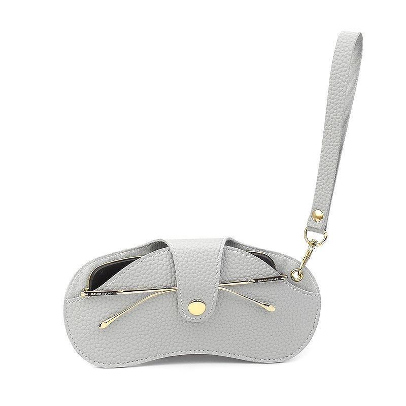 Glasses Case Portable Neck Hanging Soft Leather Scratch Wear Resistant Glasses Bags PU Leather Glasses Holder