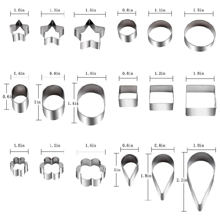 30 PCS Cookie Baking Tool Set Biscuit Moulds Cookie Cutter 10 Different Shapes
