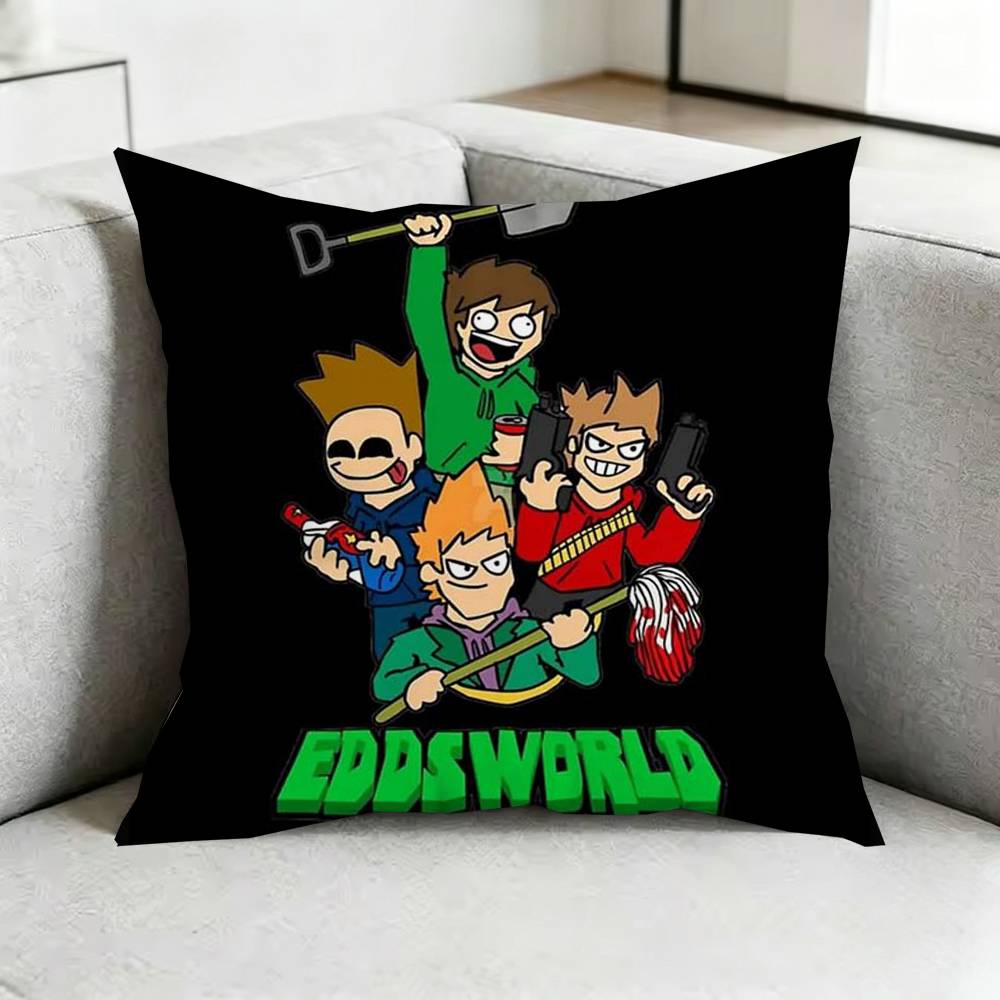 EddsworldD Cartoon Pillow Case Square DoubleSided Sofa Cushion Cover Bedroom Bedside Pillow Gift