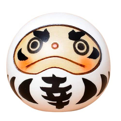 

Usaburo Kokeshi Doll [Kokeshi Happiness Daruma White] Natural Wood Ornament, Made in Japan