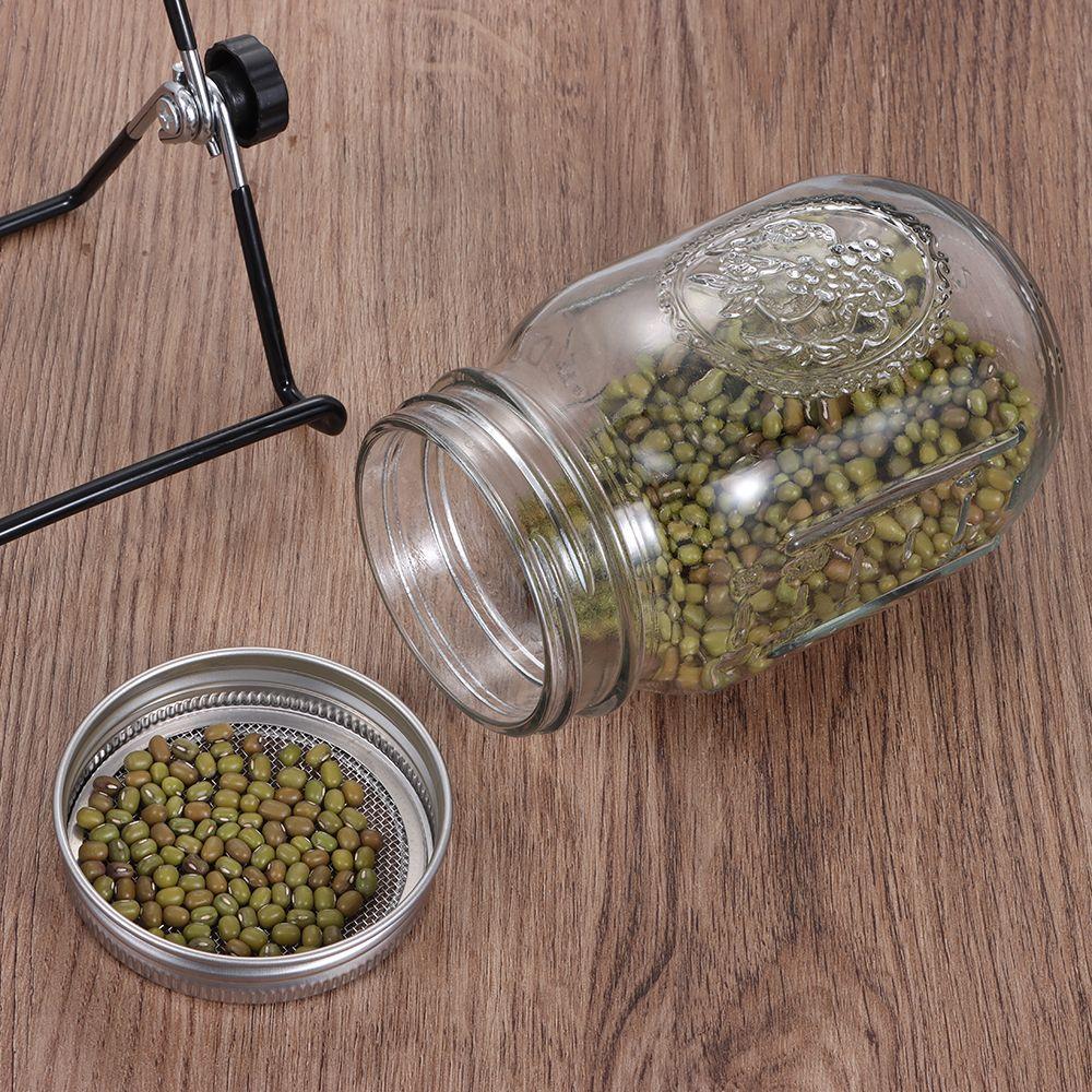 Strainer Seed Germination Wide Mouth Home Kitchen with Screen Lids Germinator 16/32oz Mason Jar Sprouting Jars