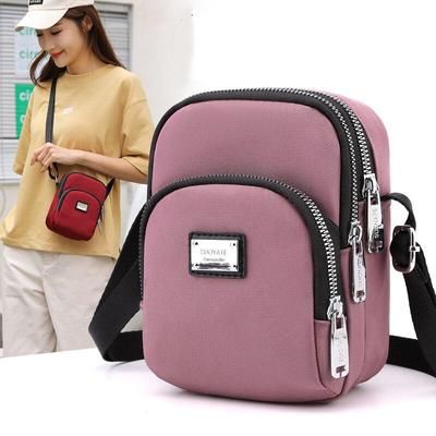 New Small Women Shoulder Bag Nylon Ladies Mobile Phone Crossbody Bags Simple Girls Purse Female Handbags Vintage Messenger Bag