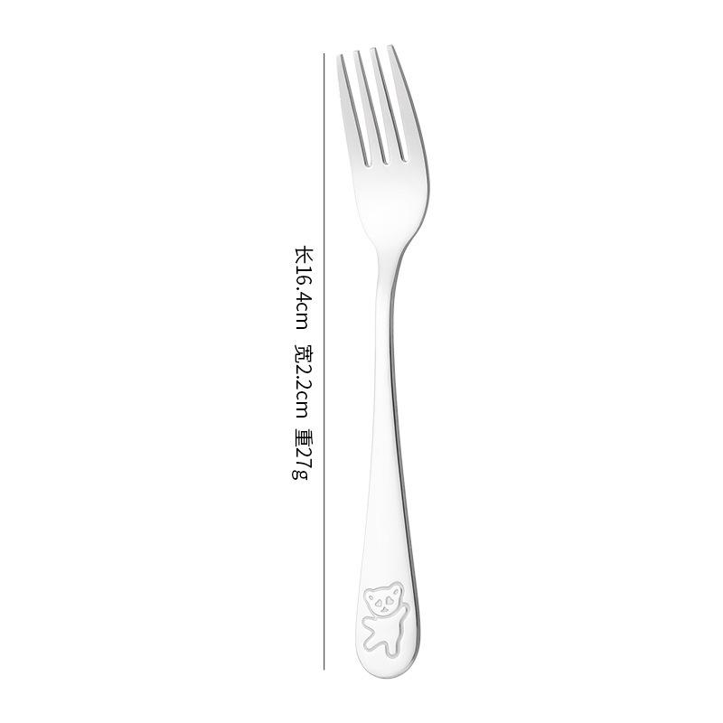 Children's 304 Stainless Steel Cutlery Set - Knife, Fork, Spoon & Bear Design, Ideal for Kindergarten or Gift
