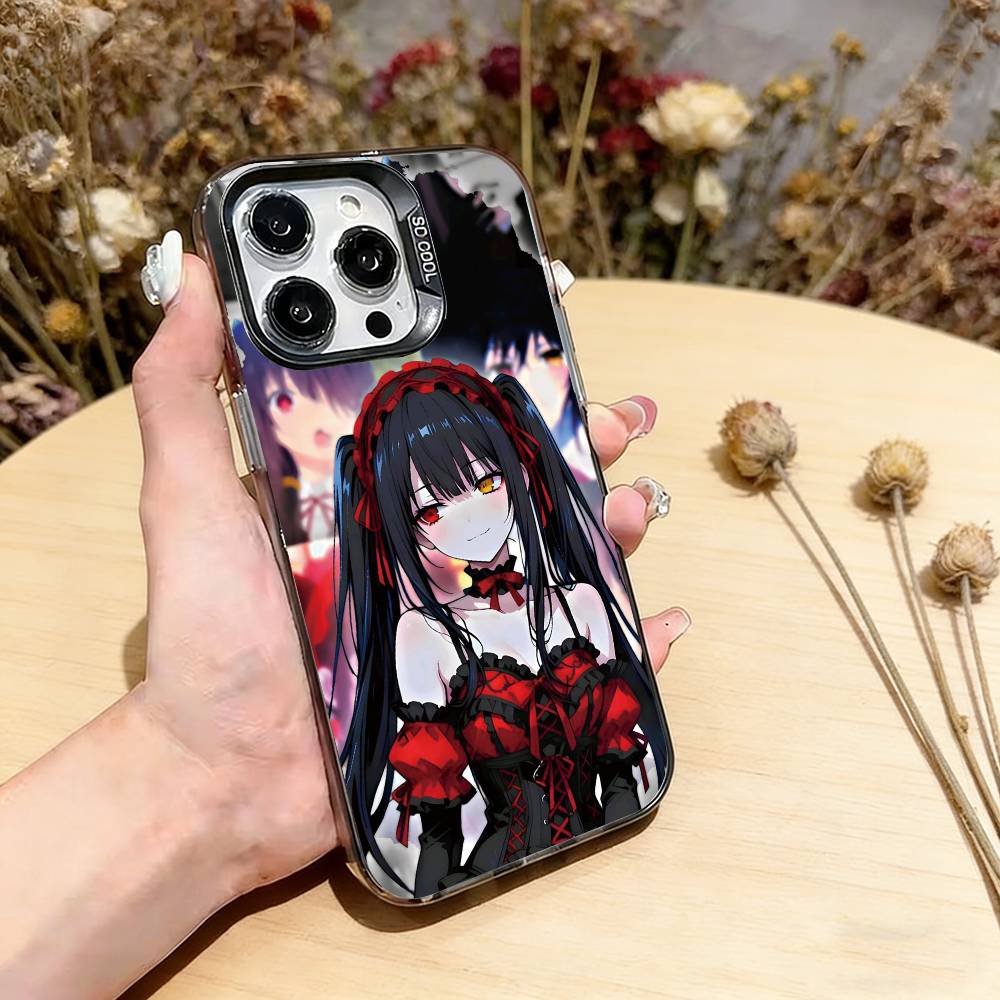 

Date A Live Tokisaki Kurumi Phone Case For iPhone 17,16,15,14,13,12,11 Plus,Pro Max,XS,Colorful Silver Phone case Funda Cover iPhone14Plus