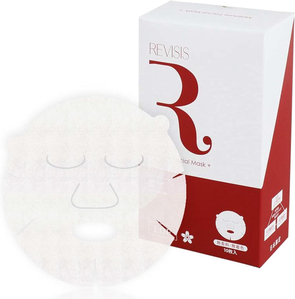 REVISIS Moisture Face Mask Rød 10 stykker individuelt pakket uparfymert Ufarget Laget i Japan 3GF High Moisturizing Pore Care Mask/Pack/Sheet