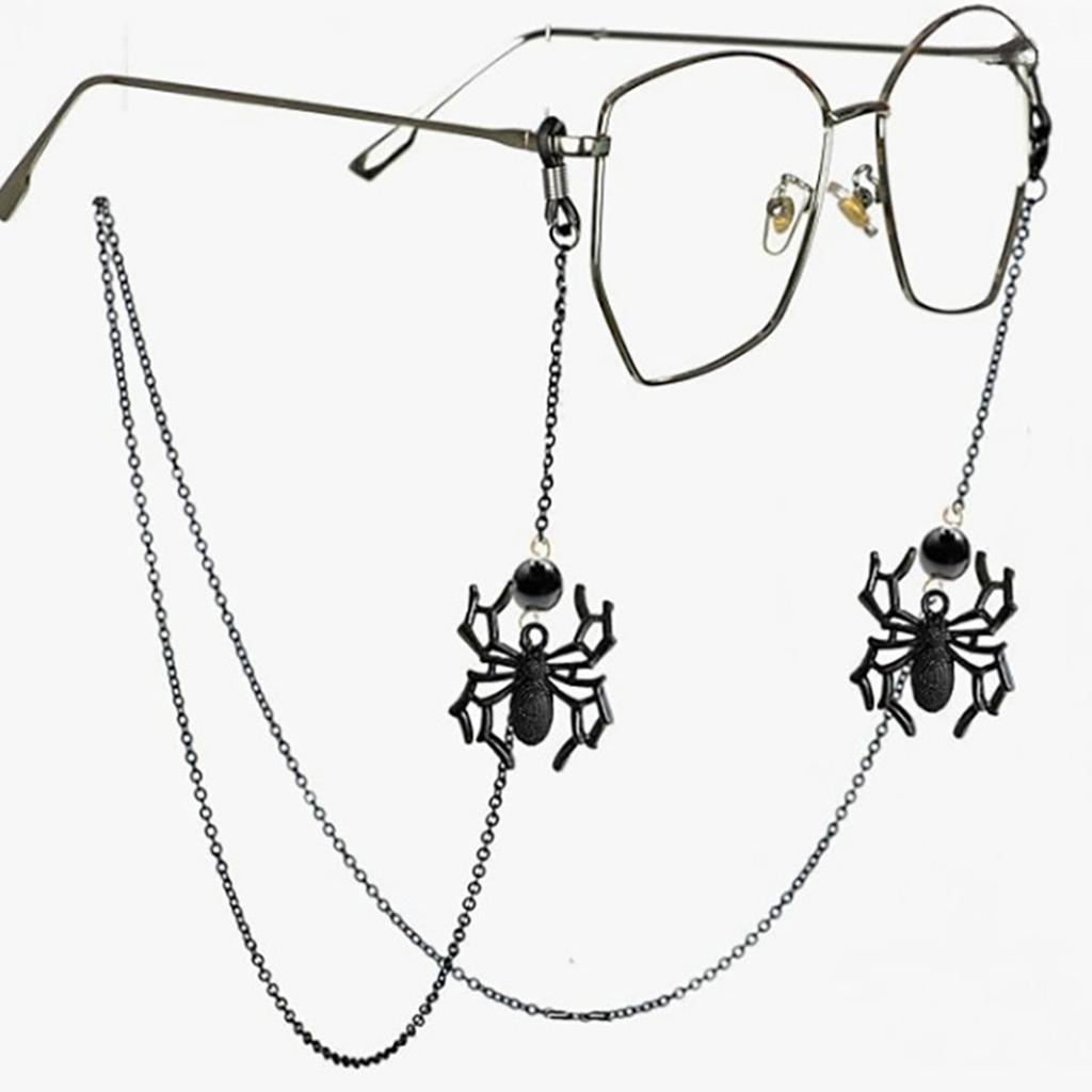 Eyeglass Chain Holder Reading Glasses Cord For Women Halloween Glasses Chain Dark Bat Cord Strap Eyeglasses Cord Holder