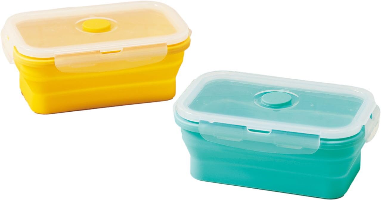 Set of Foldable Silicone Storage Containers for Cooking and These containers fold compactly for easy Microwave safe with the lid on by lifting the 4080₽