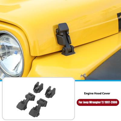 Engien Latch Locking Hood Catch Latches Bracket Buckle Kit for Jeep Wrangler TJ 1997-2006 Car Exterior Accessories
