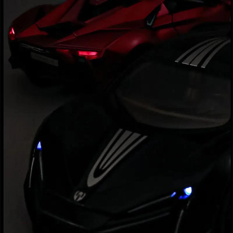 1:24 Lykan Hypersport Alloy Sports Car Model Diecast Metal Racing Vehicle Car Model Simulation Sound and Light Children Toy Gift