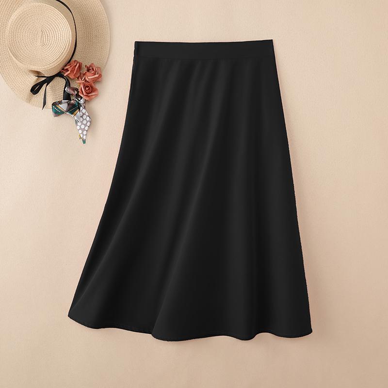 ZANZEA Lässige, elastische Taille, einfarbige, lockere Midiröcke für Damen